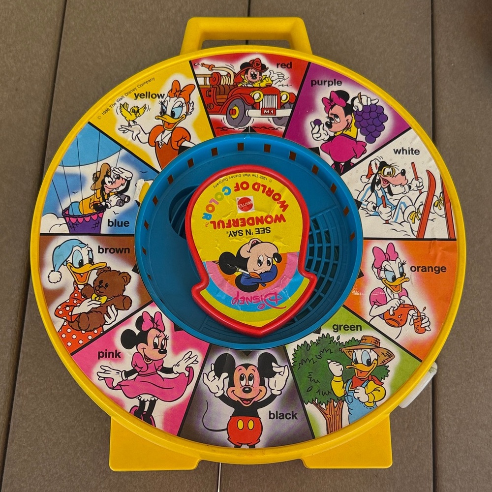 Vintage Disney Mattel See 'N Say - Vibrant Learning Toy